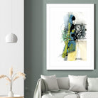 Zone Bleue by Sylvie Cloutier on GIANT ART - green abstract