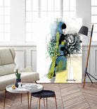 Zone Bleue by Sylvie Cloutier on GIANT ART - green abstract