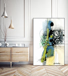 Zone Bleue by Sylvie Cloutier on GIANT ART - blue abstract