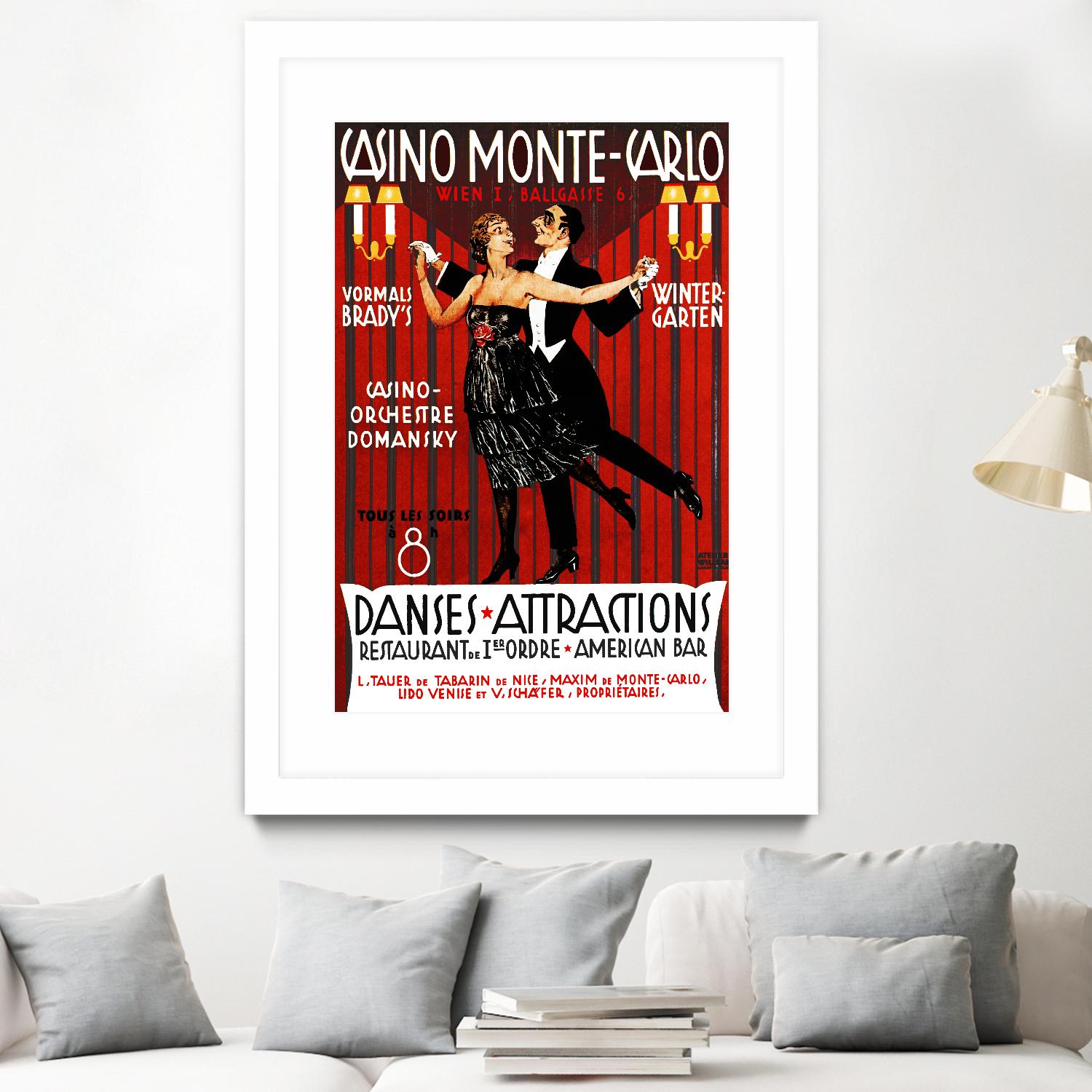 Casino Monte-Carlo by Archive on GIANT ART - red vintage homme et femme
