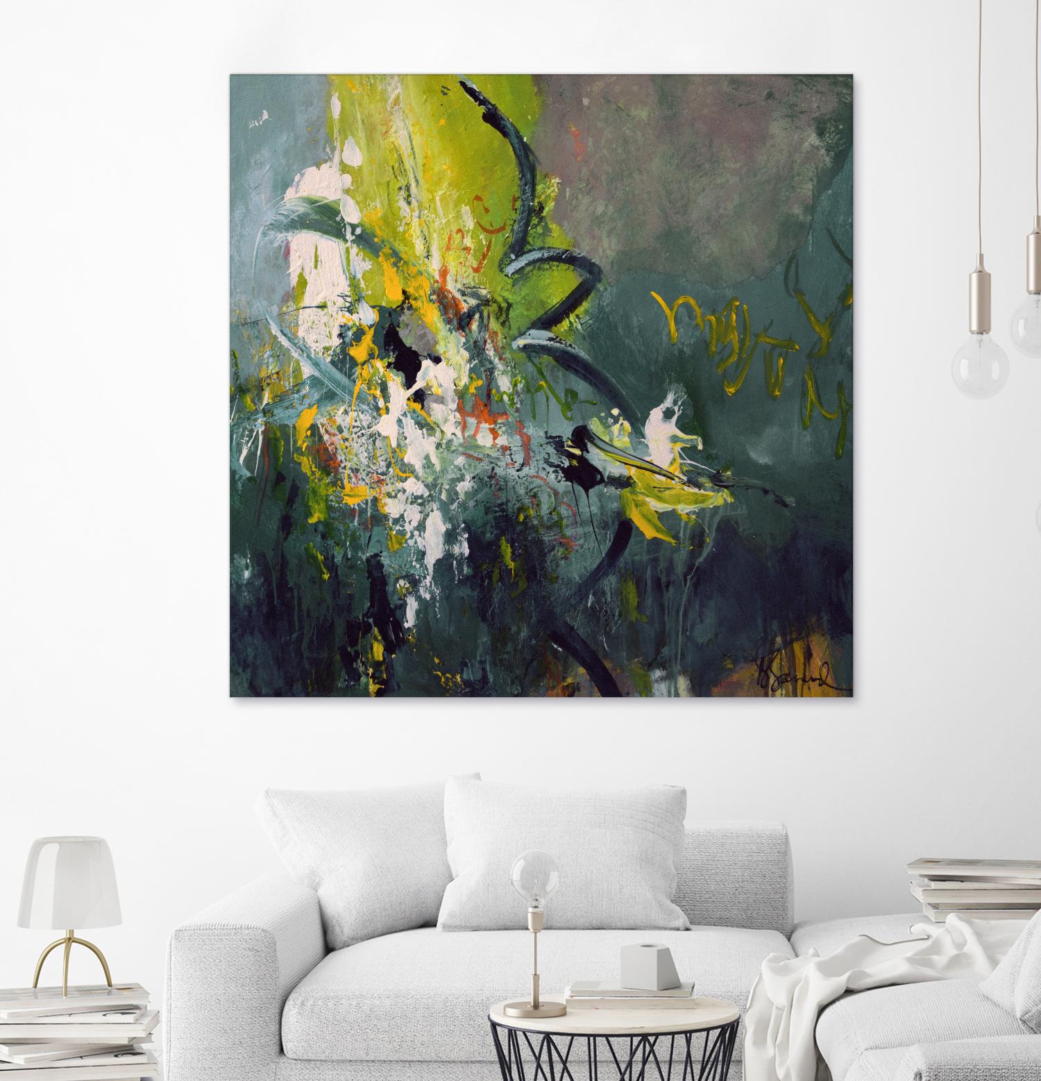 Happiness by Doris Savard on GIANT ART - green abstract
