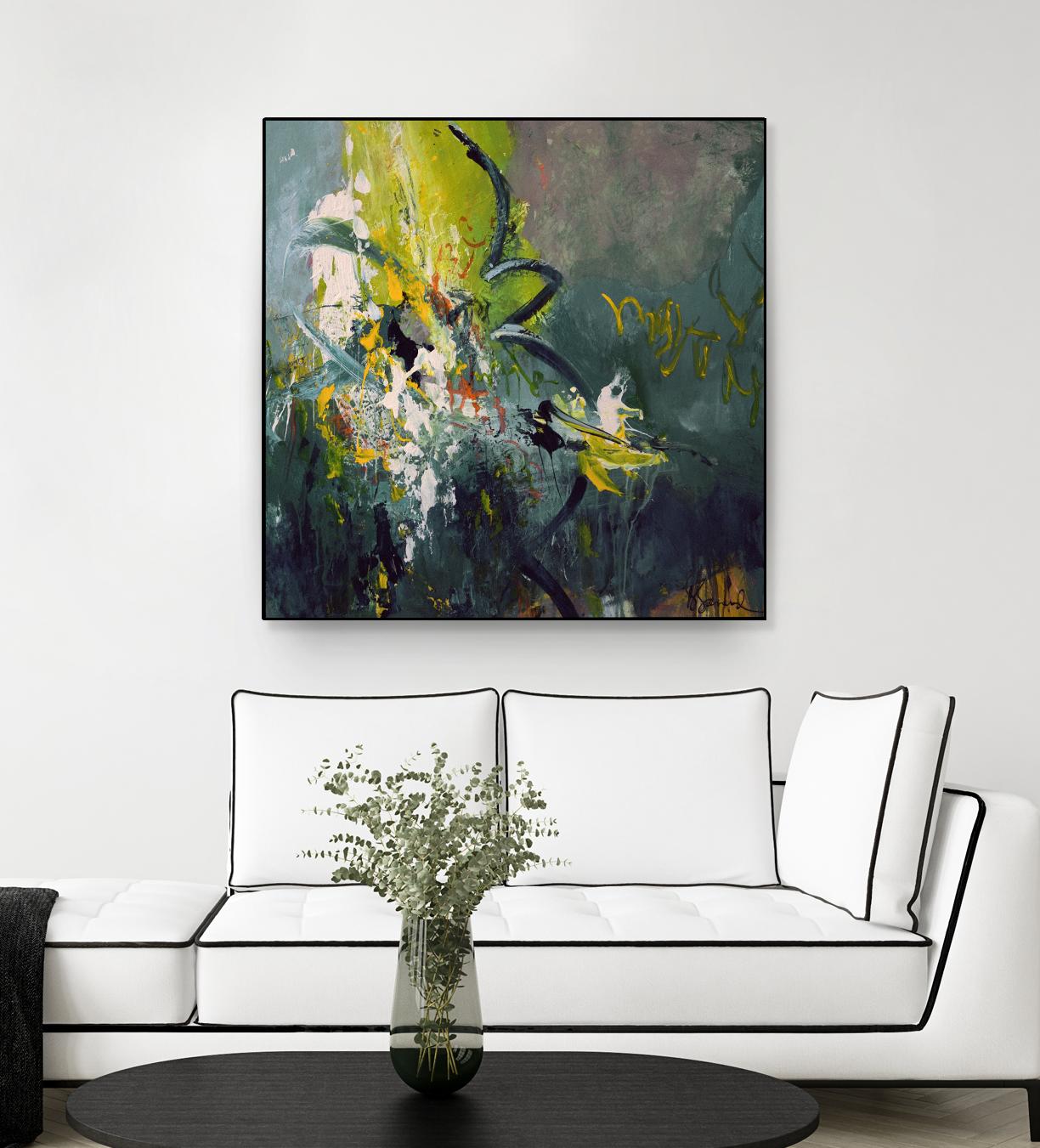 Happiness by Doris Savard on GIANT ART - green abstract