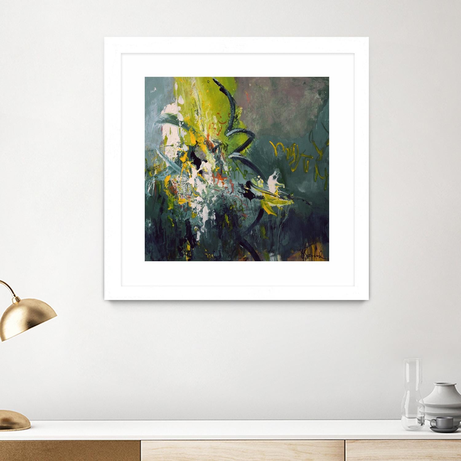 Happiness by Doris Savard on GIANT ART - green abstract