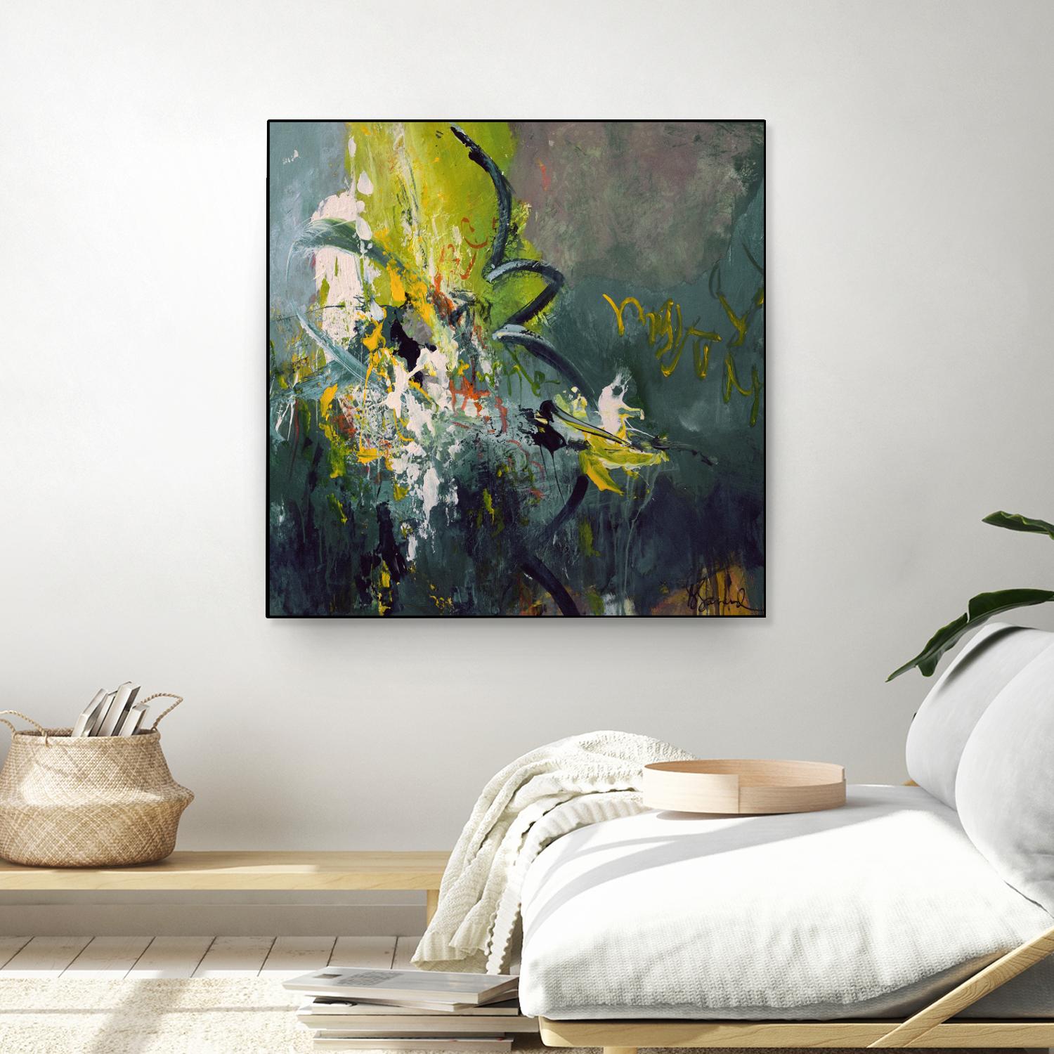 Happiness by Doris Savard on GIANT ART - green abstract