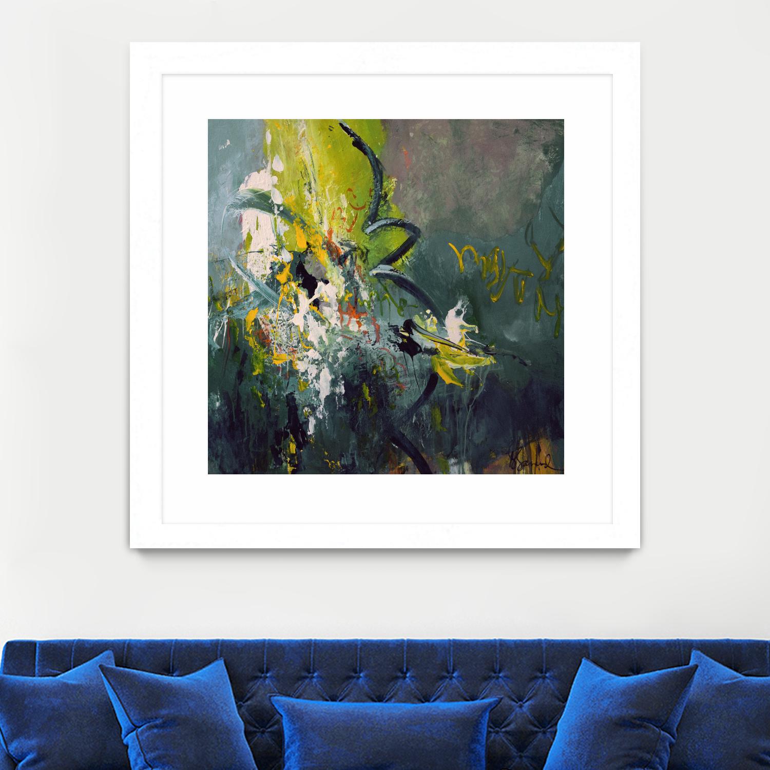 Happiness by Doris Savard on GIANT ART - green abstract