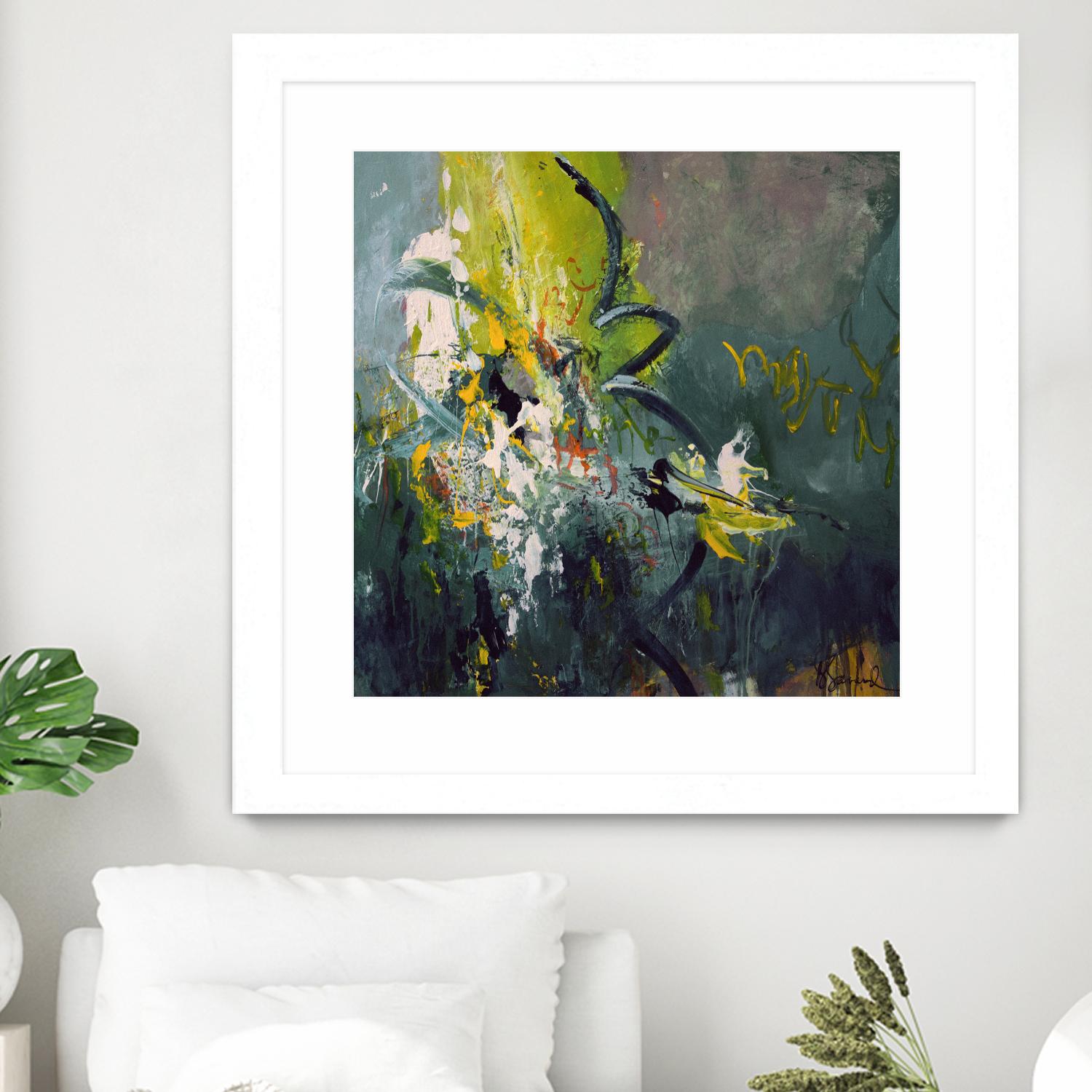 Happiness by Doris Savard on GIANT ART - green abstract