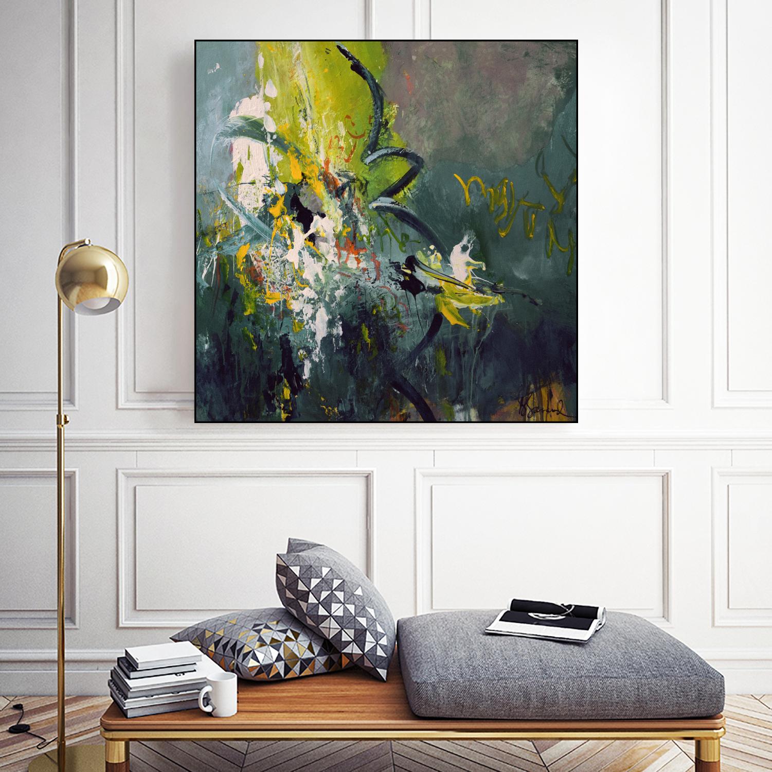 Happiness by Doris Savard on GIANT ART - green abstract