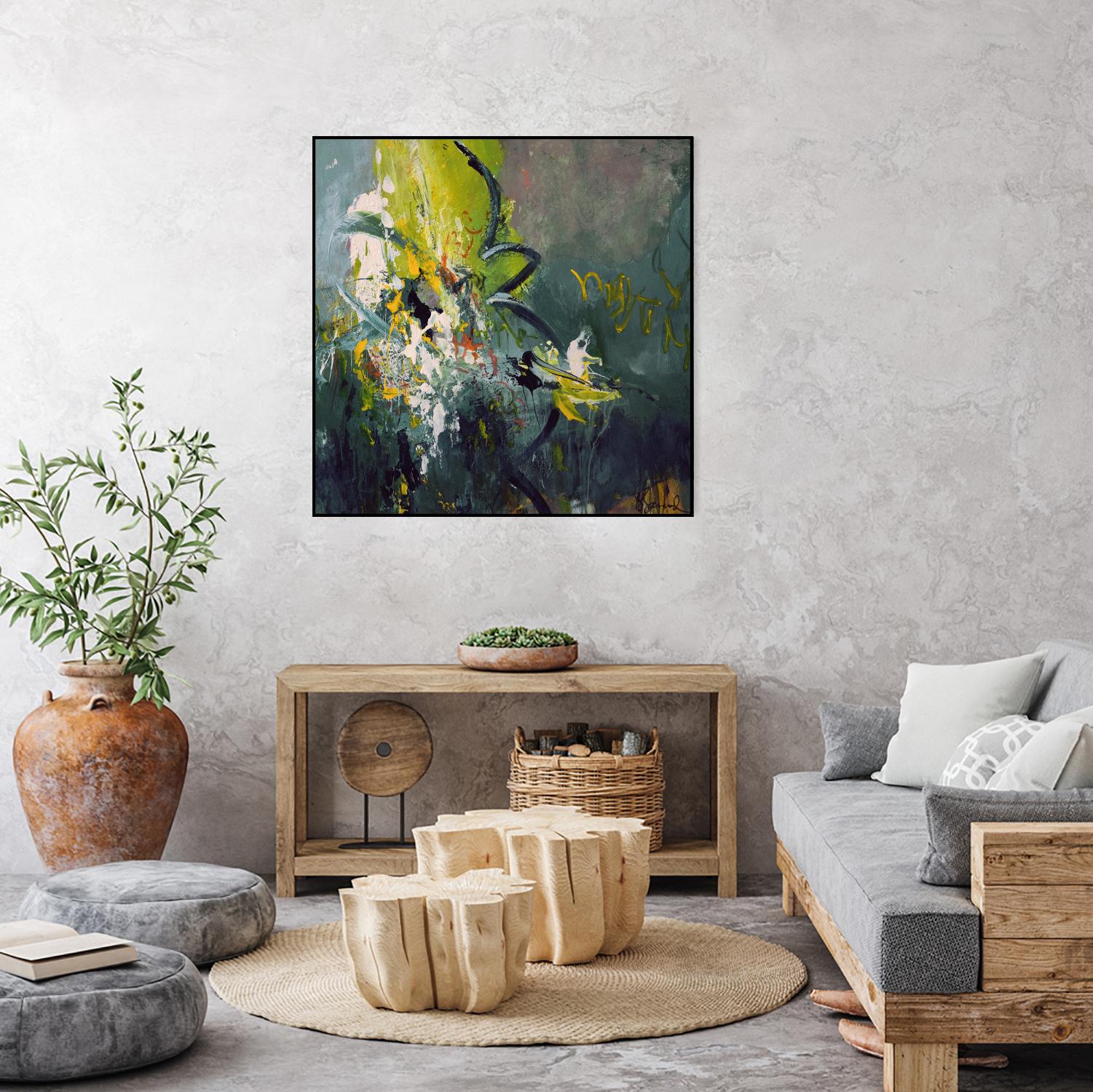 Happiness by Doris Savard on GIANT ART - green abstract