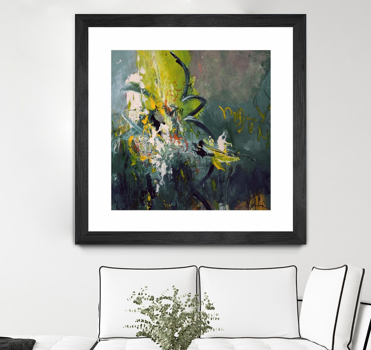 Happiness by Doris Savard on GIANT ART - green abstract