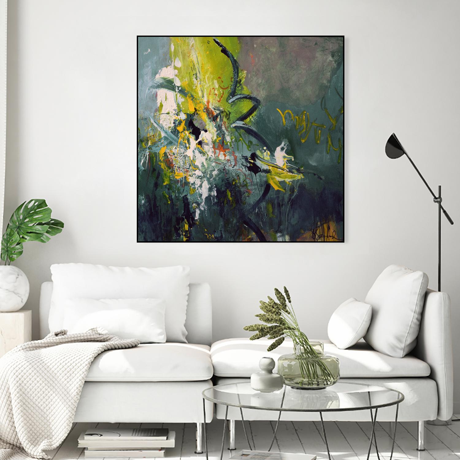 Happiness by Doris Savard on GIANT ART - green abstract