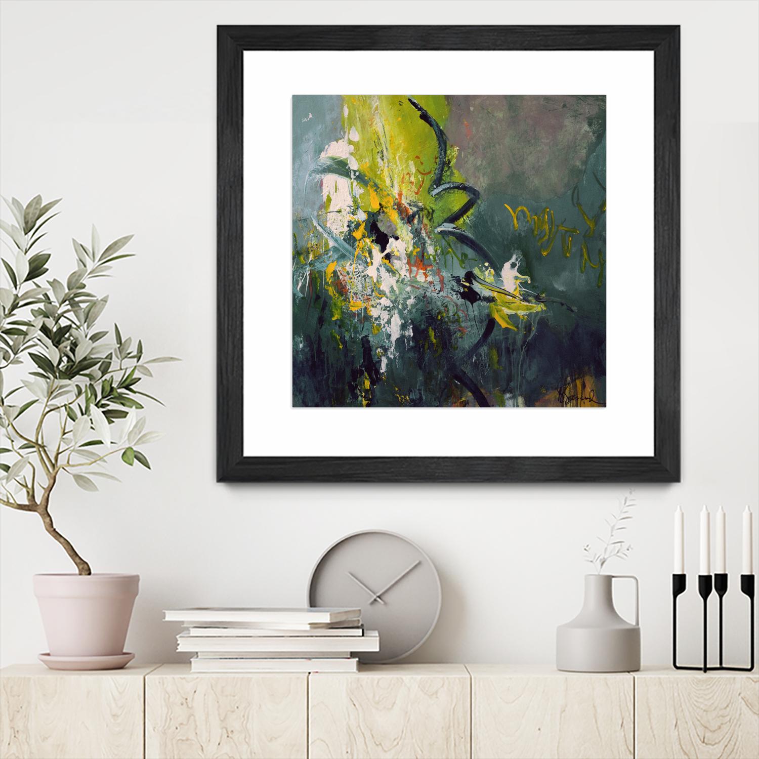 Happiness by Doris Savard on GIANT ART - green abstract