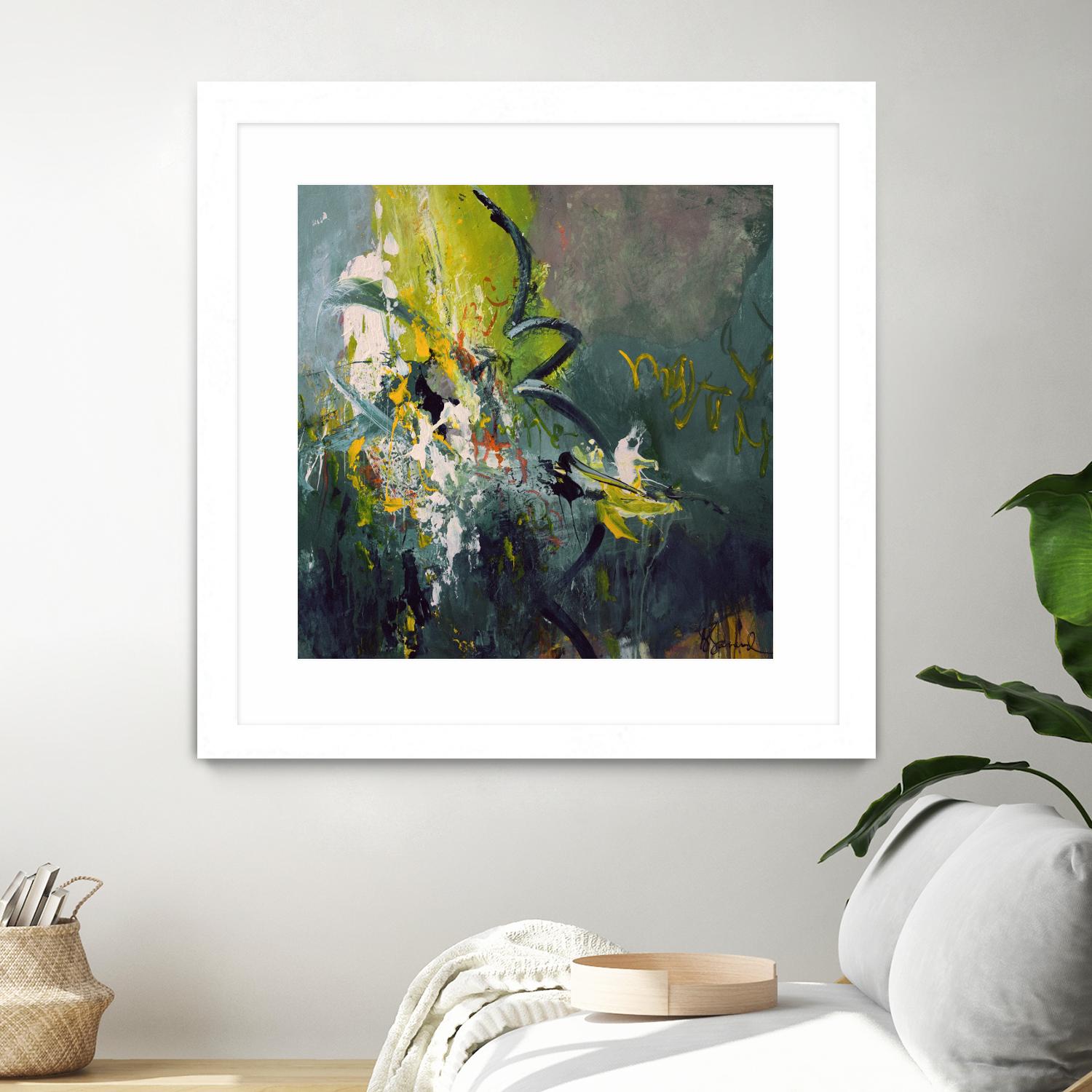 Happiness by Doris Savard on GIANT ART - green abstract