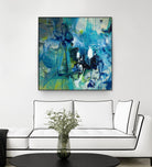 Abstract Flower by Doris Savard on GIANT ART - blue abstract
