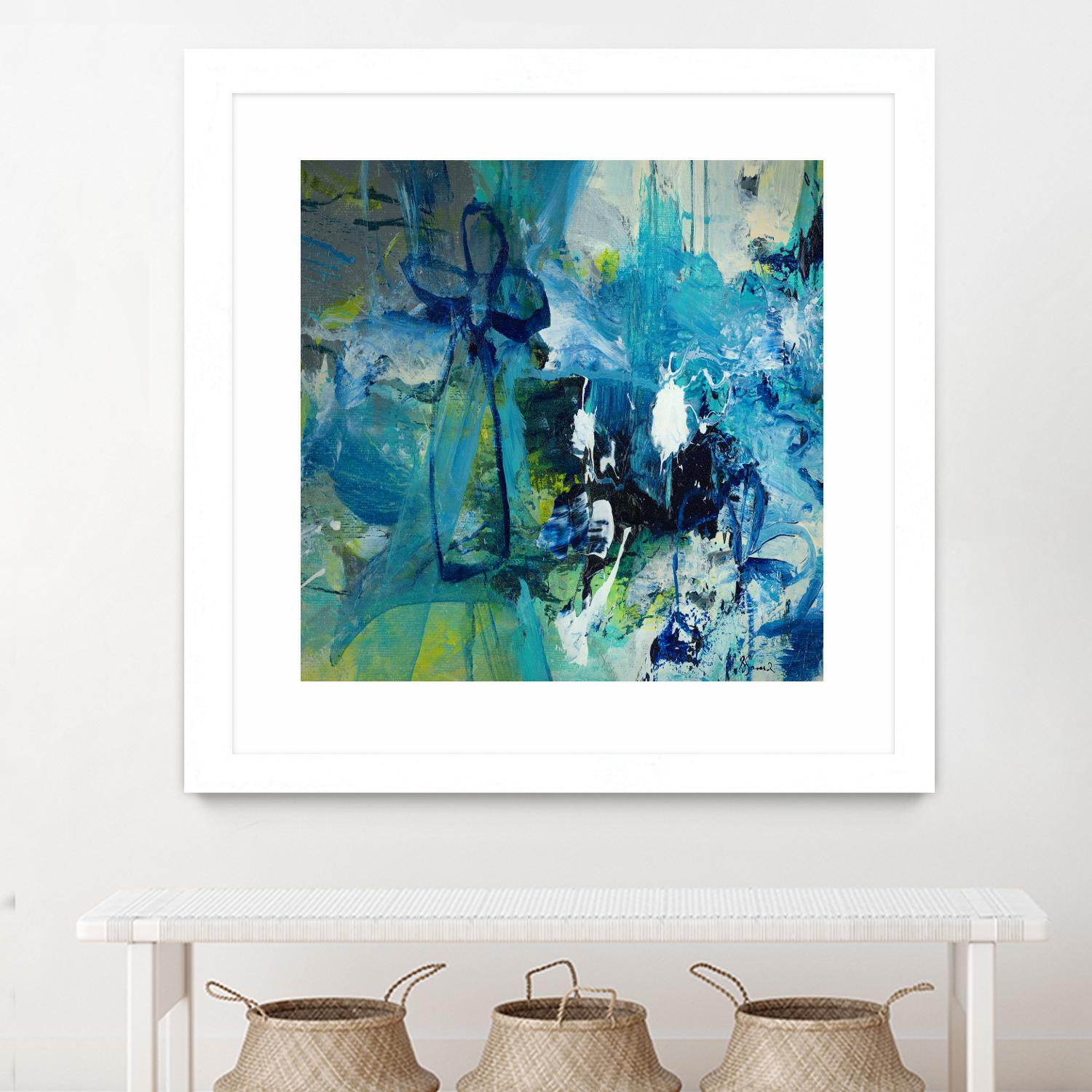 Abstract Flower by Doris Savard on GIANT ART - blue abstract