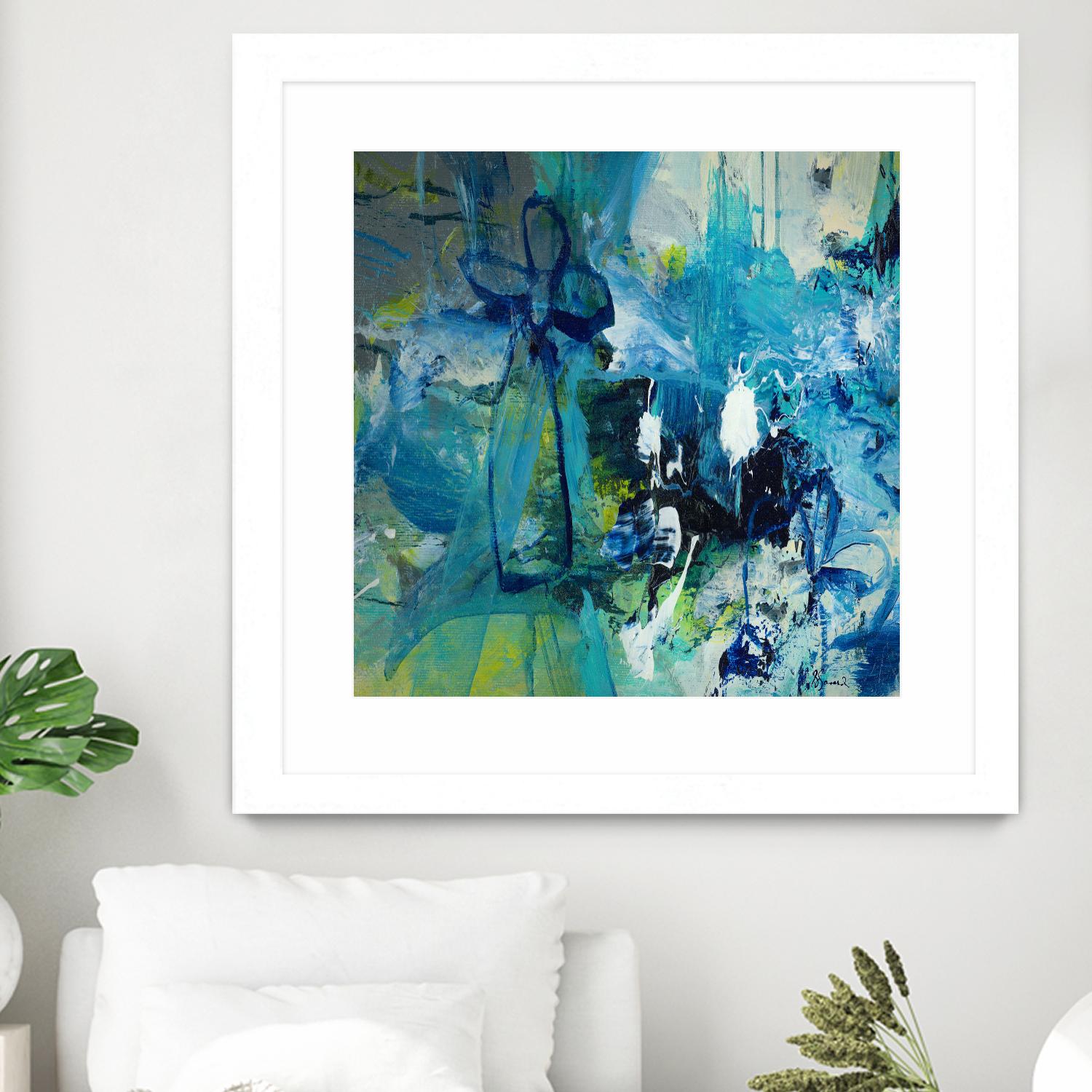 Abstract Flower by Doris Savard on GIANT ART - blue abstract