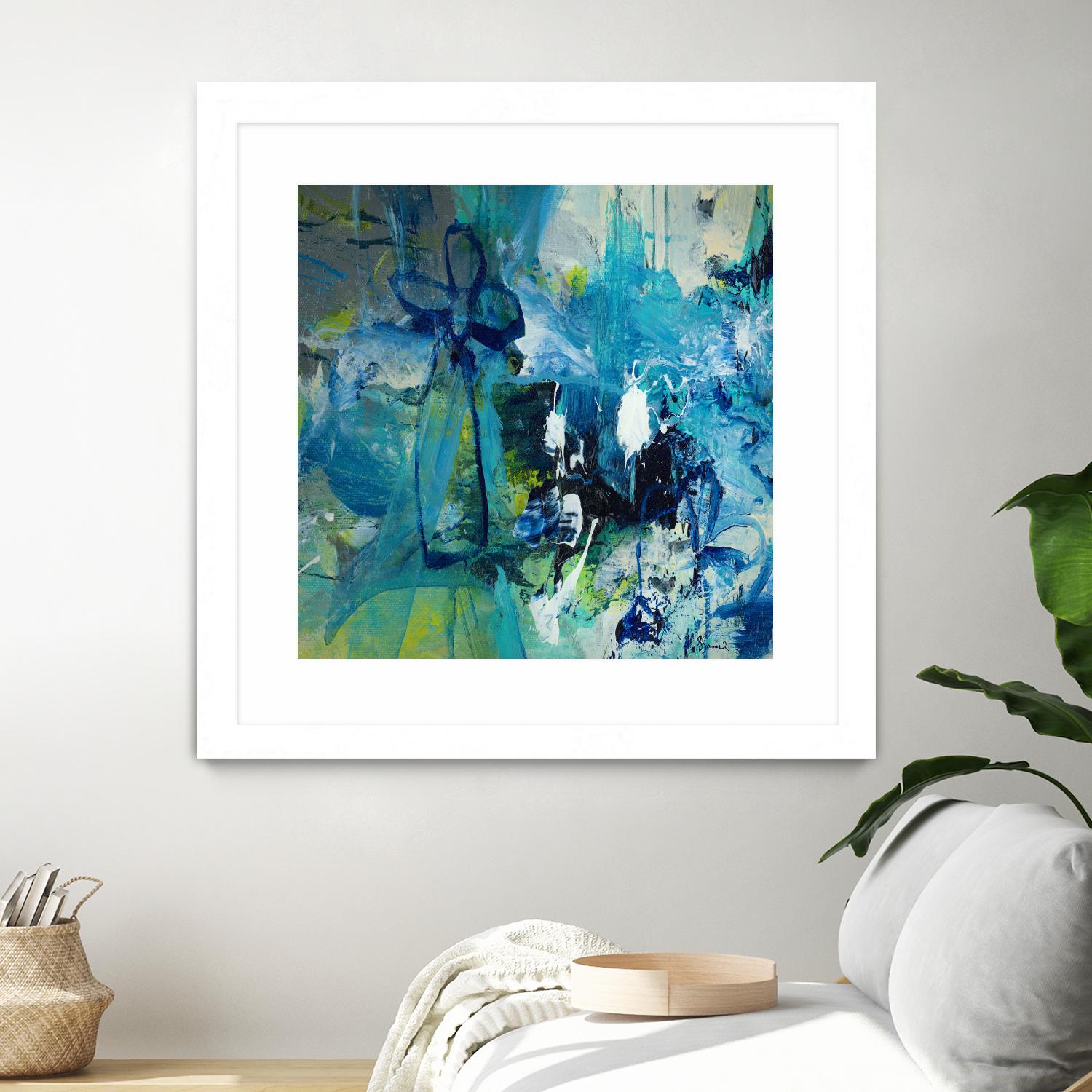 Abstract Flower by Doris Savard on GIANT ART - blue abstract