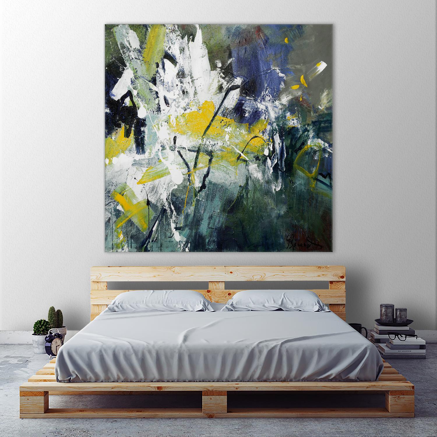 New Sparkle by Doris Savard on GIANT ART - green abstract