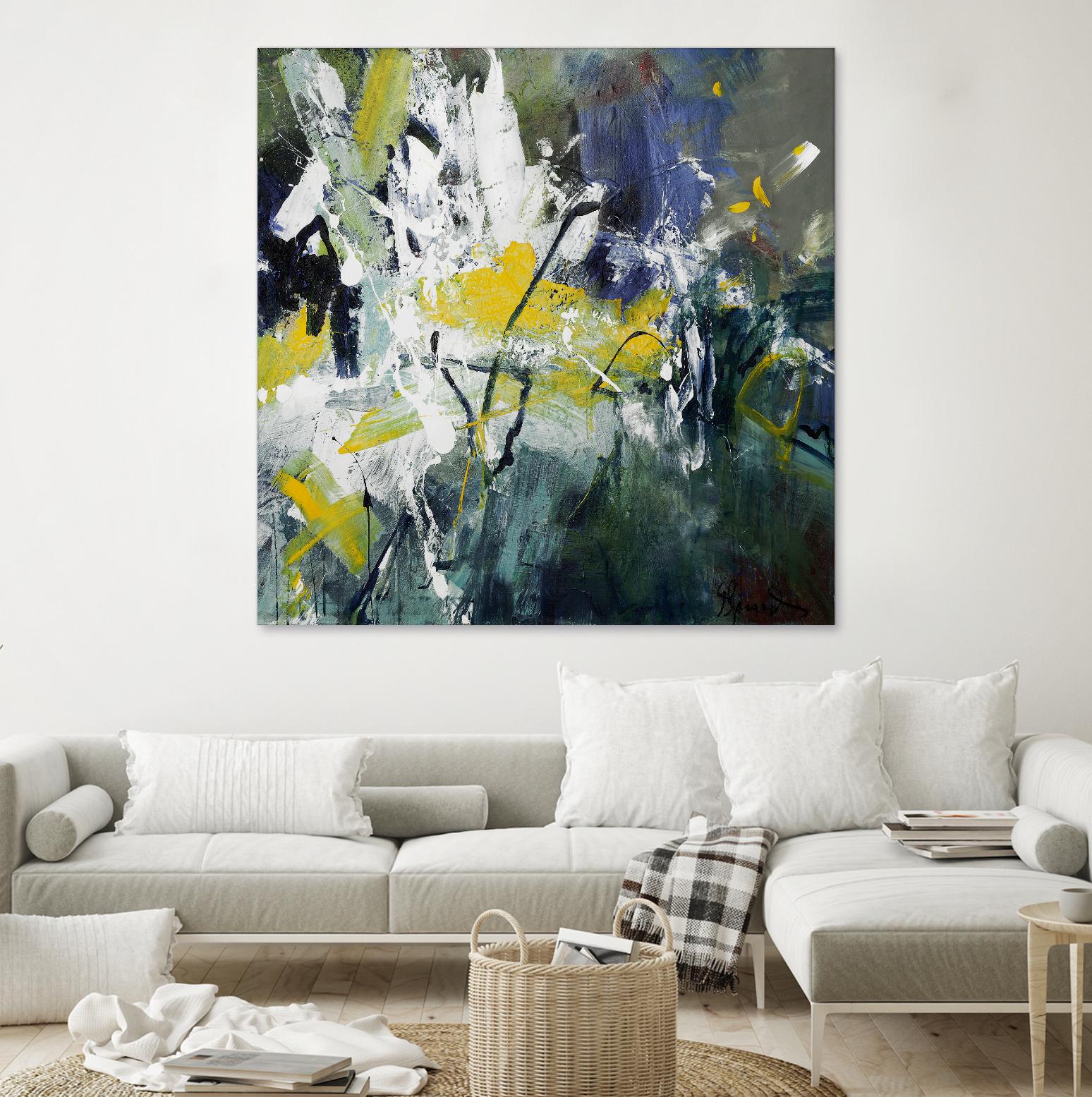 New Sparkle by Doris Savard on GIANT ART - green abstract