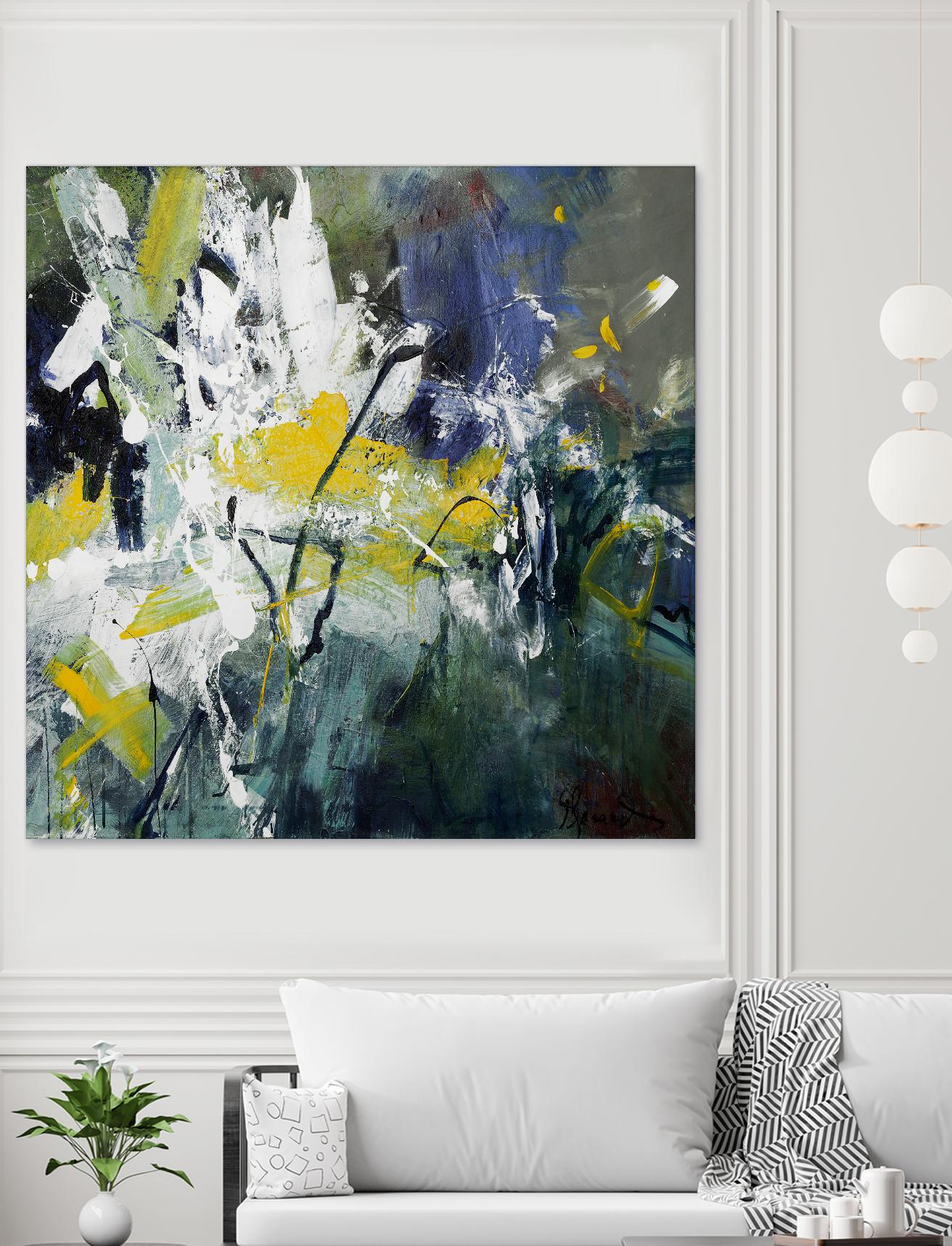 New Sparkle by Doris Savard on GIANT ART - green abstract