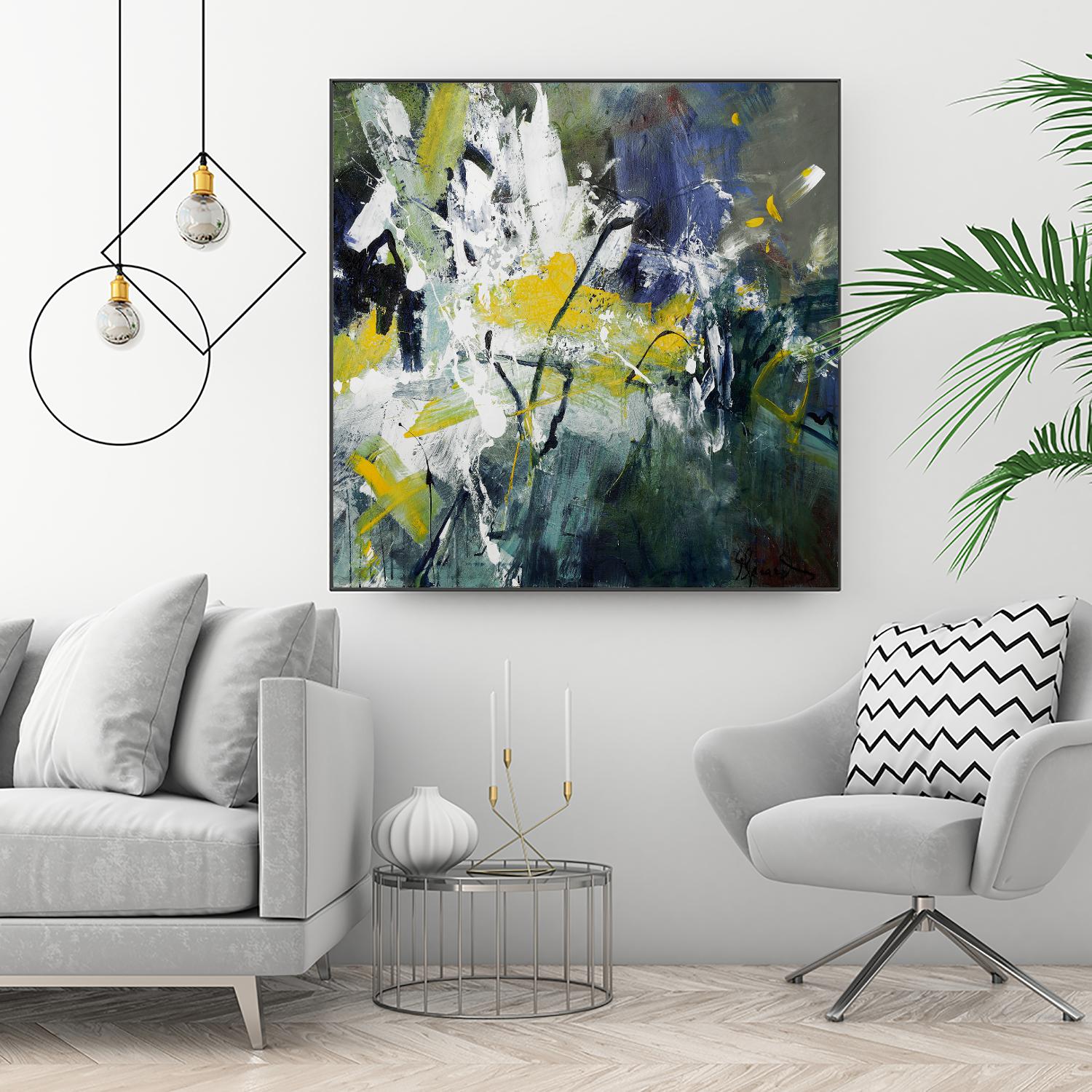 New Sparkle by Doris Savard on GIANT ART - green abstract