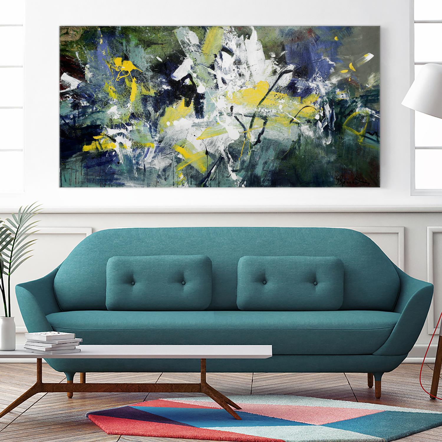 Sparkle by Doris Savard on GIANT ART - green abstract savard