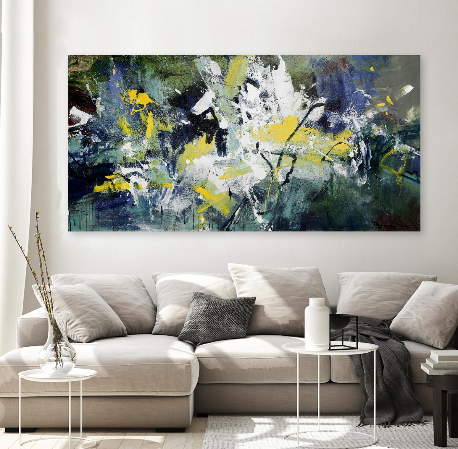 Sparkle by Doris Savard on GIANT ART - green abstract savard
