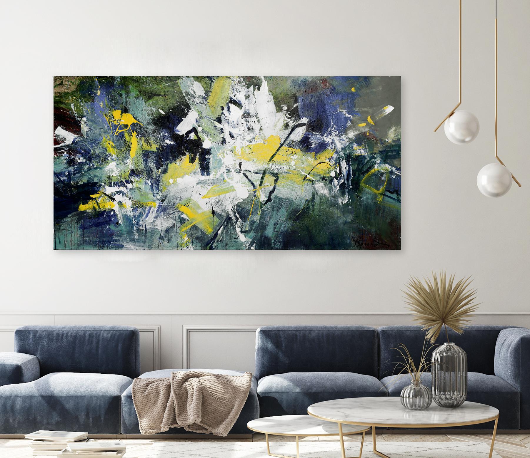 Sparkle by Doris Savard on GIANT ART - green abstract savard