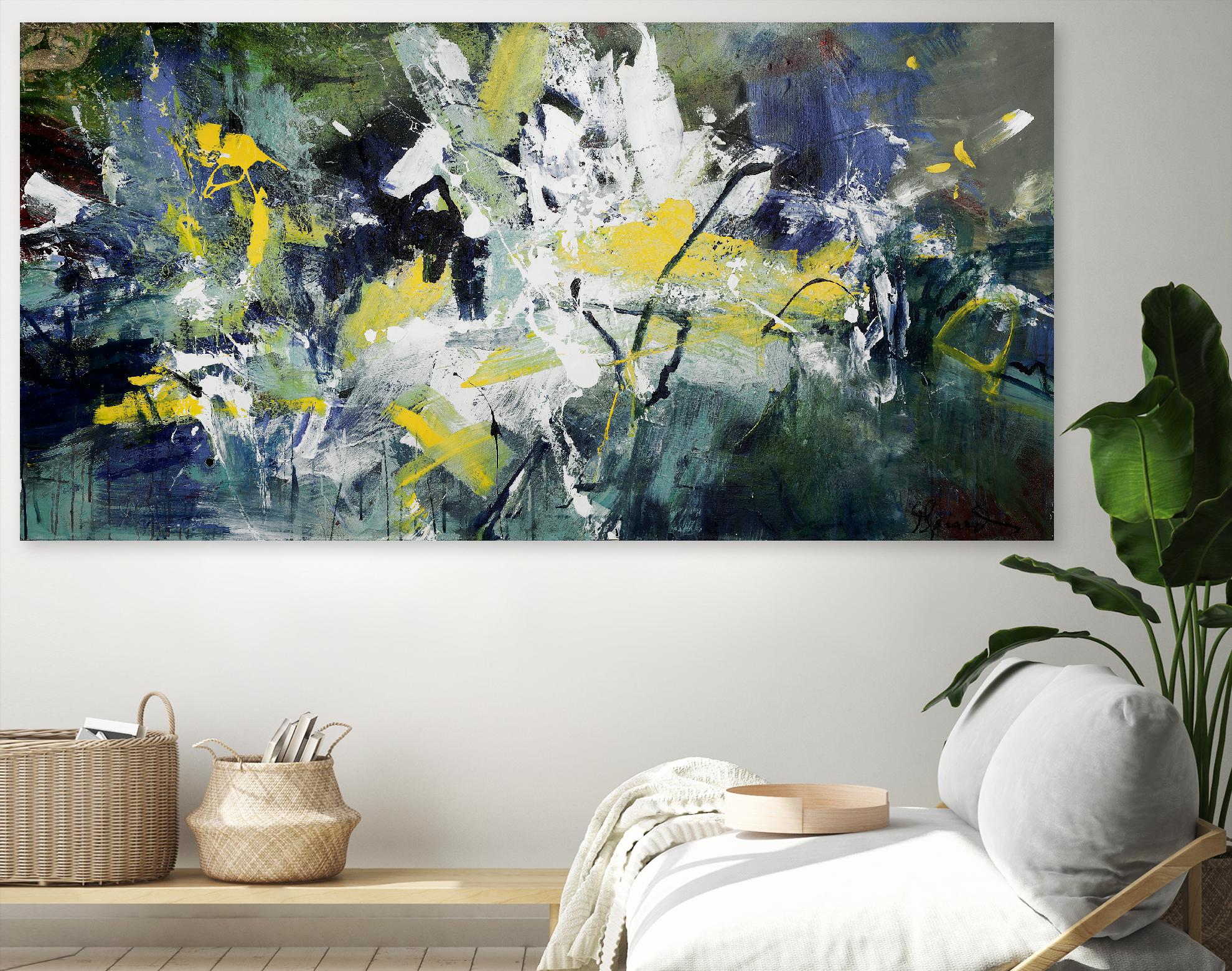 Sparkle by Doris Savard on GIANT ART - green abstract savard