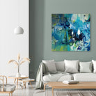 Abstract Flower by Doris Savard on GIANT ART - blue abstract