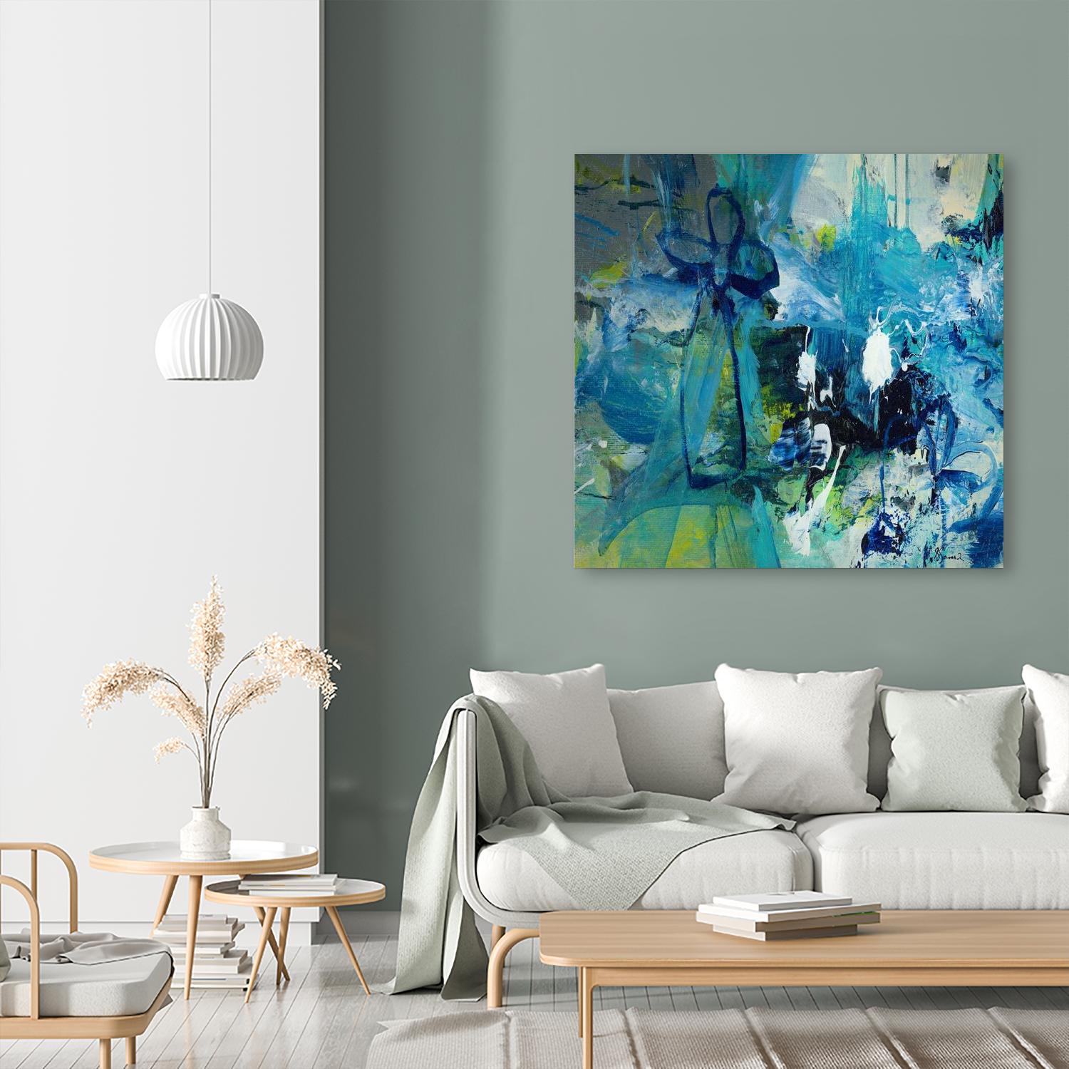 Abstract Flower by Doris Savard on GIANT ART - blue abstract