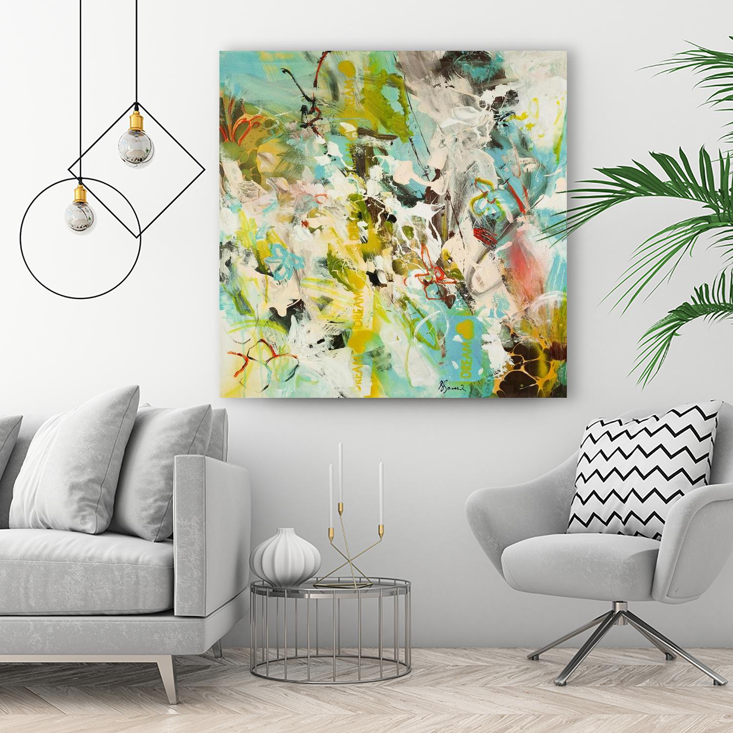 Sweet Dream I by Doris Savard on GIANT ART - pink abstract