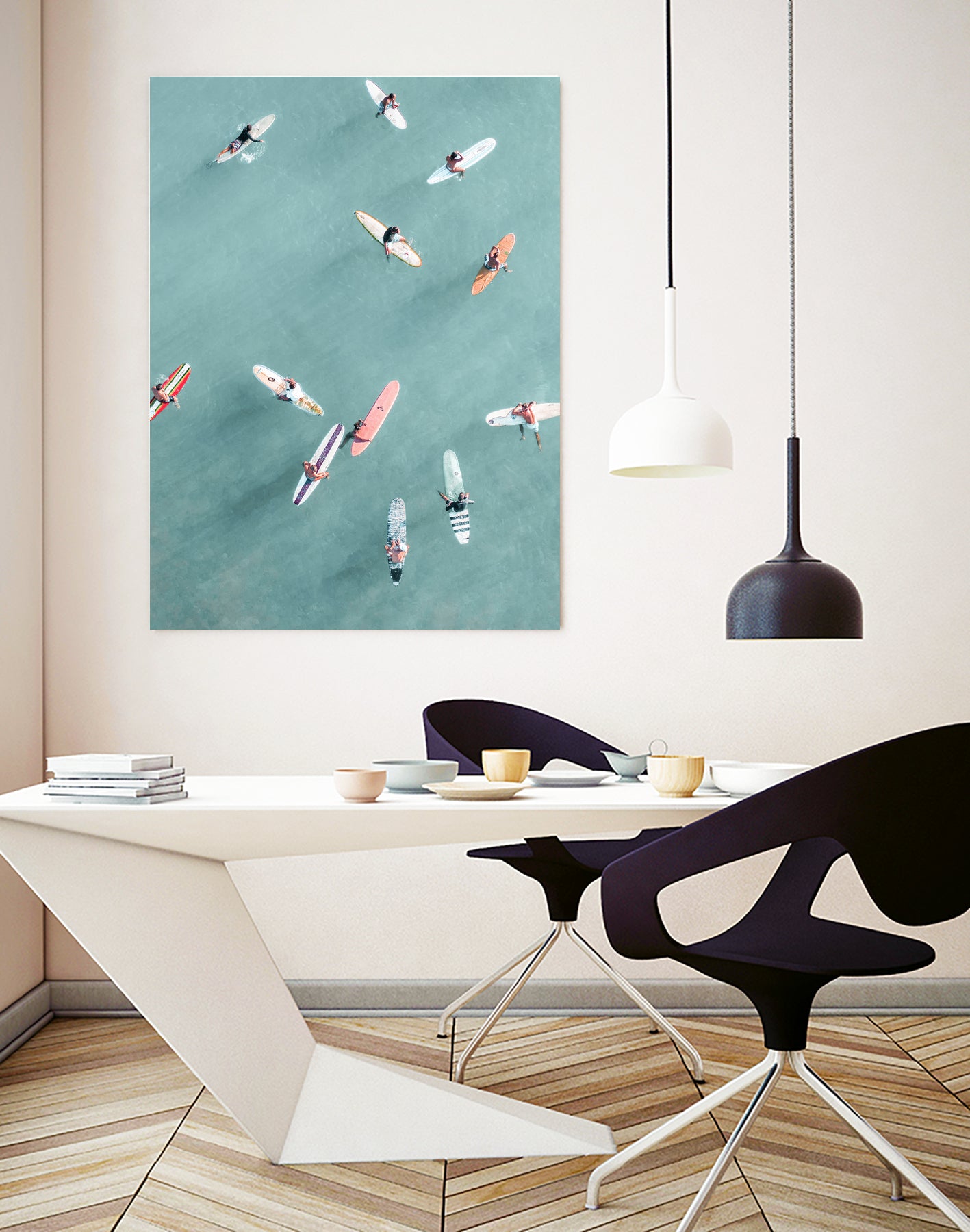 Surfers II by Uknown on GIANT ART - blue coastal surfboards