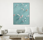 Surfers by Uknown on GIANT ART - blue coastal surfboards