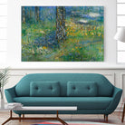 Guy L'heureux I by Diane Lambin on GIANT ART - green abstract forest