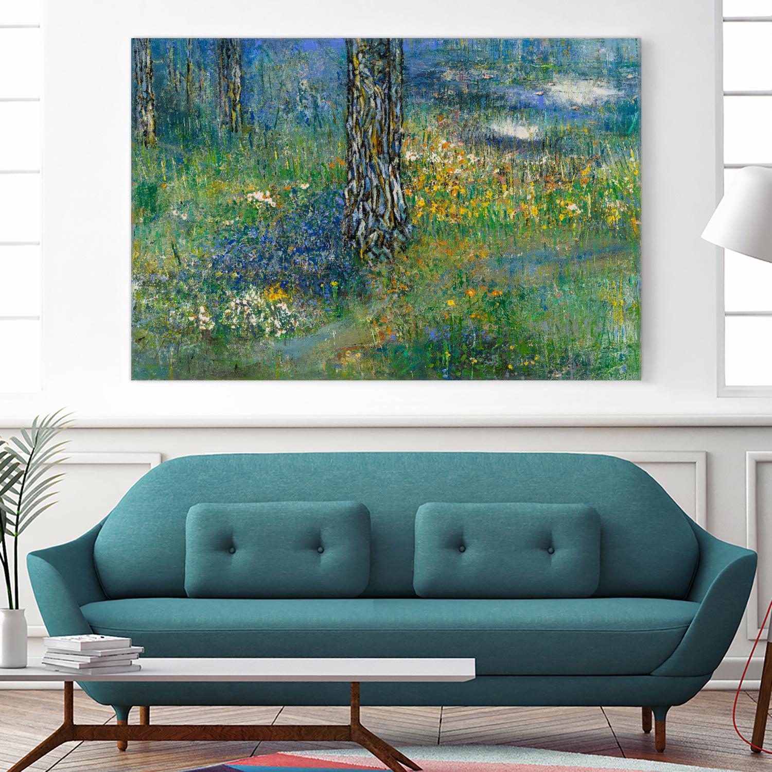 Guy L'heureux I by Diane Lambin on GIANT ART - green abstract forest