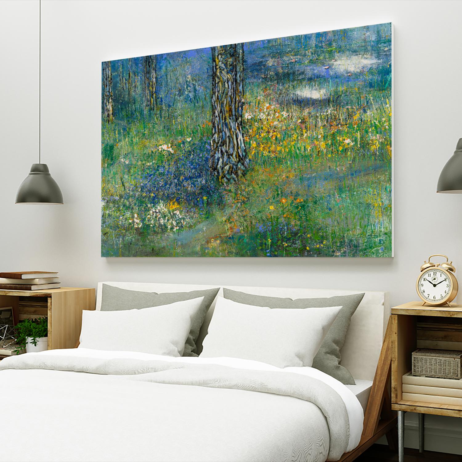 Guy L'heureux I by Diane Lambin on GIANT ART - green abstract forest