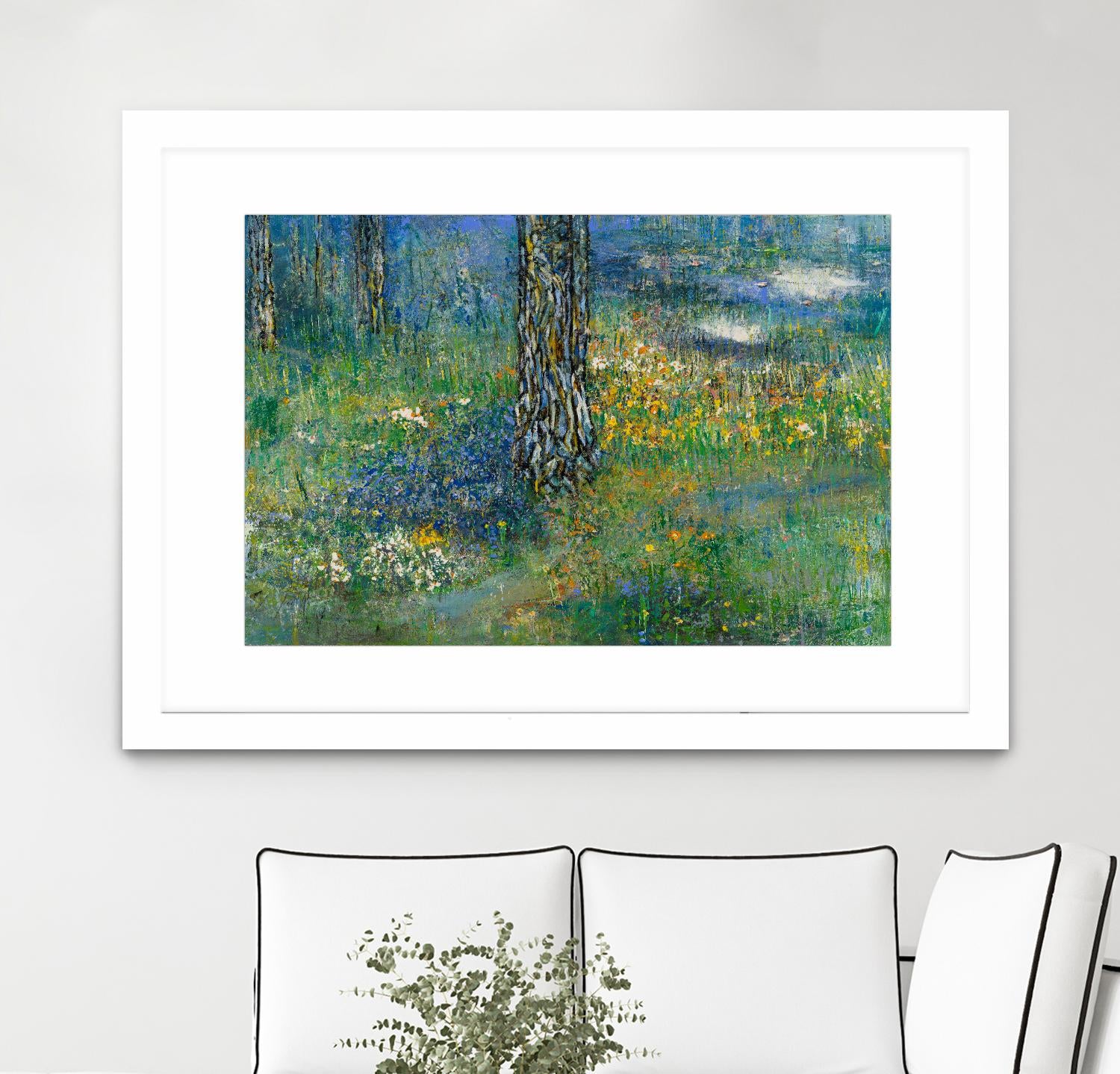 Spring Dreaming by Diane Lambin on GIANT ART - green abstract forest