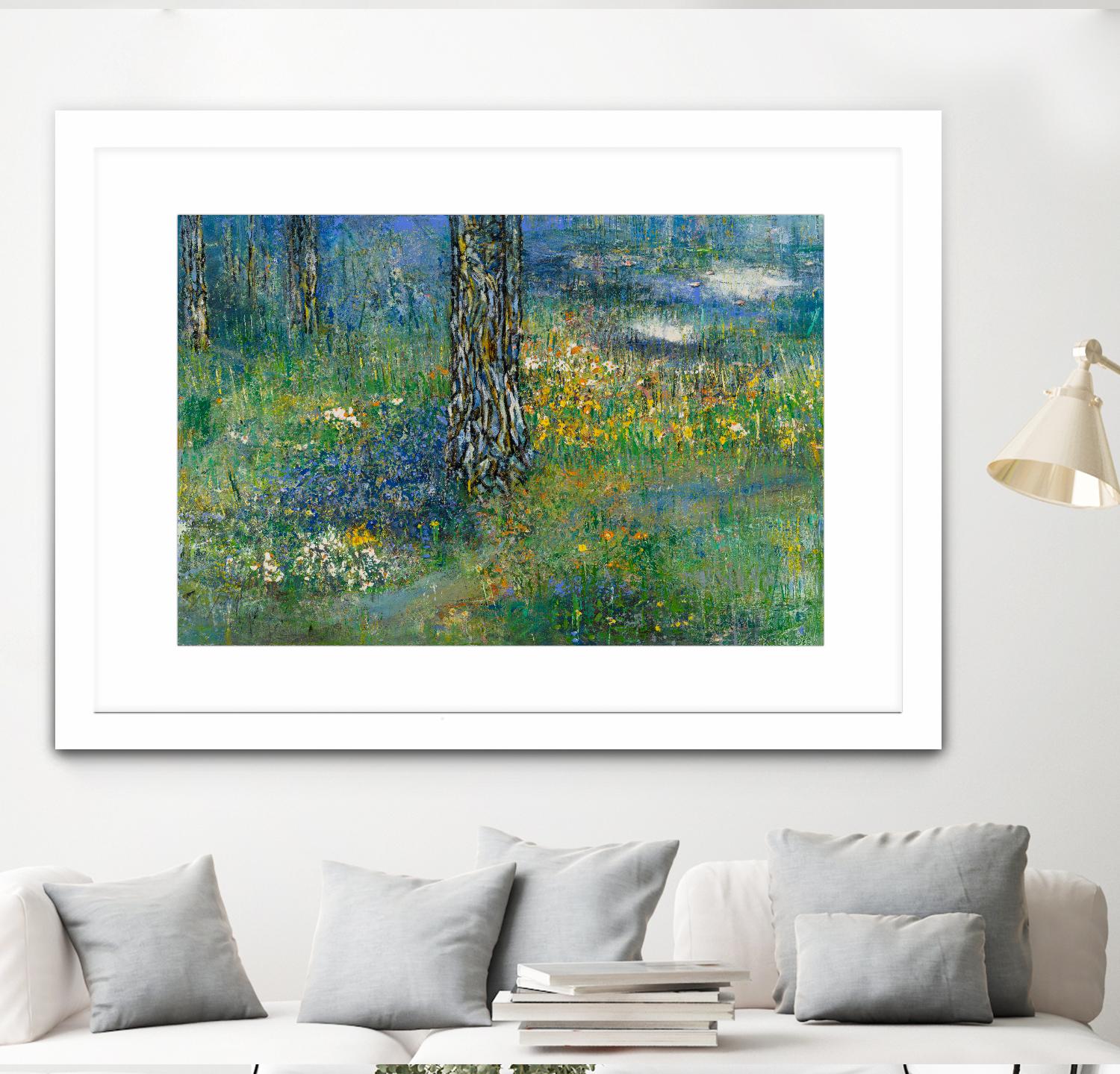 Spring Dreaming by Diane Lambin on GIANT ART - green abstract forest