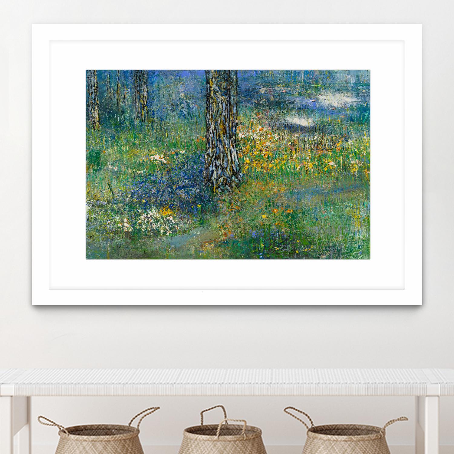 Spring Dreaming by Diane Lambin on GIANT ART - green abstract forest