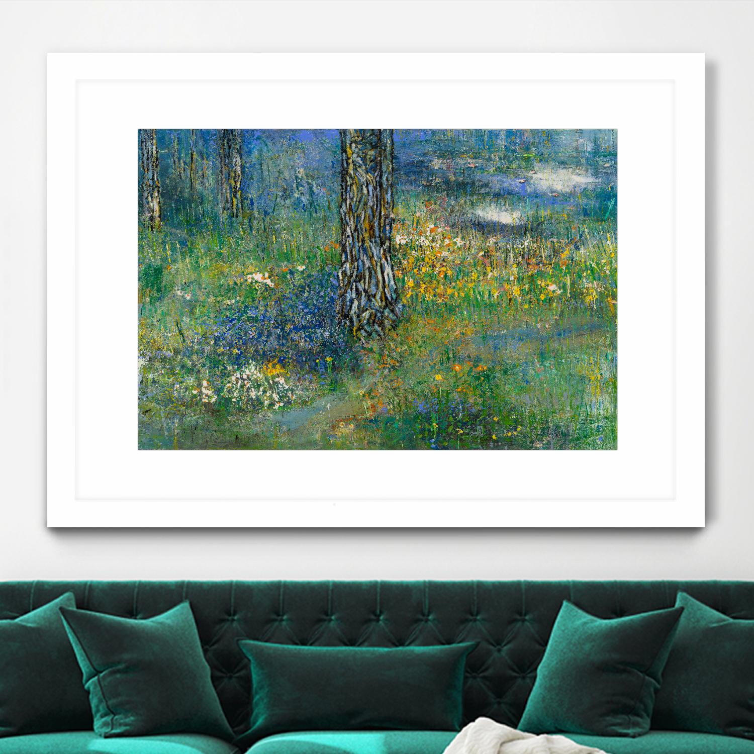 Spring Dreaming by Diane Lambin on GIANT ART - green abstract forest
