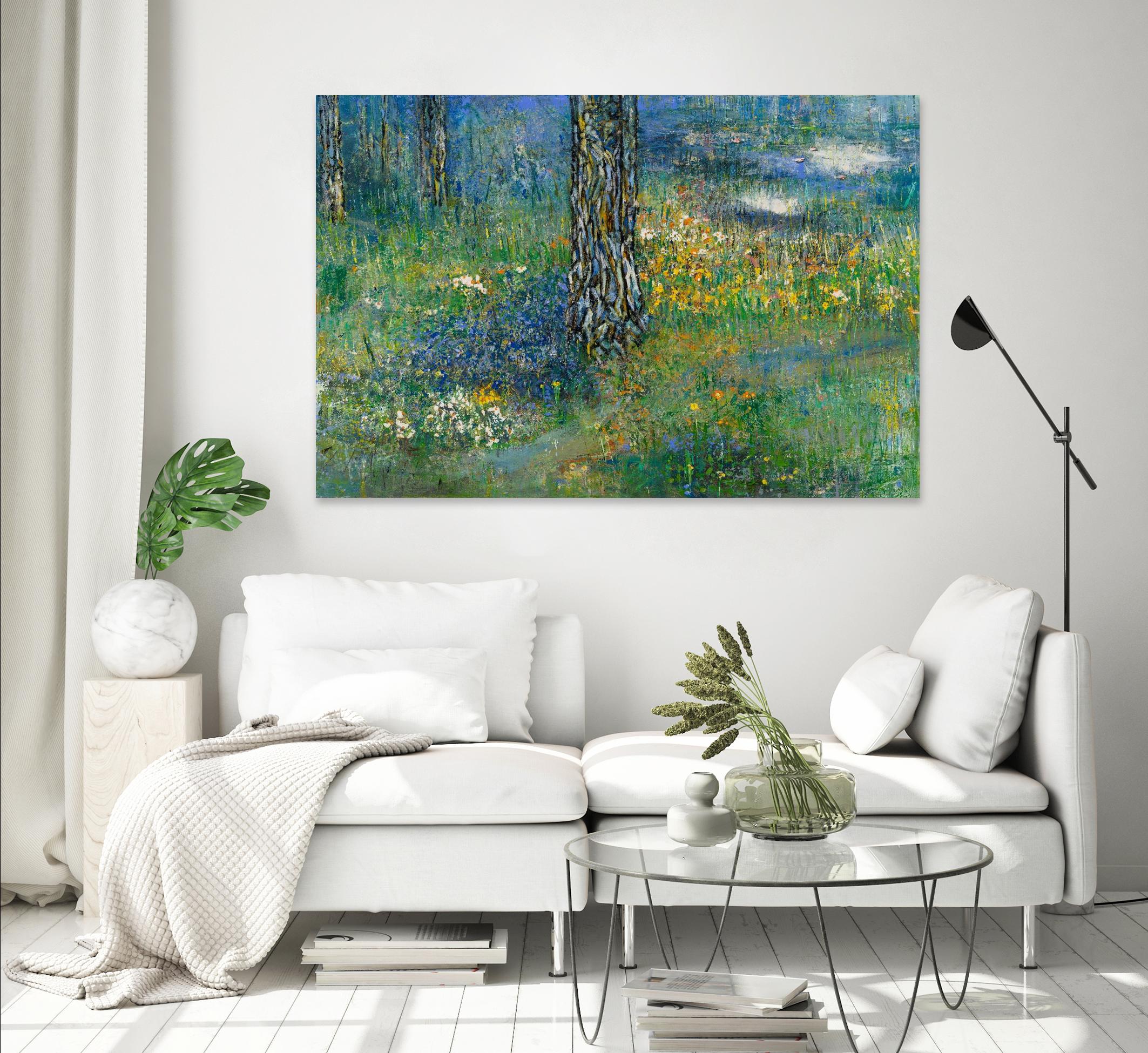 Spring Dreaming by Diane Lambin on GIANT ART - green abstract forest
