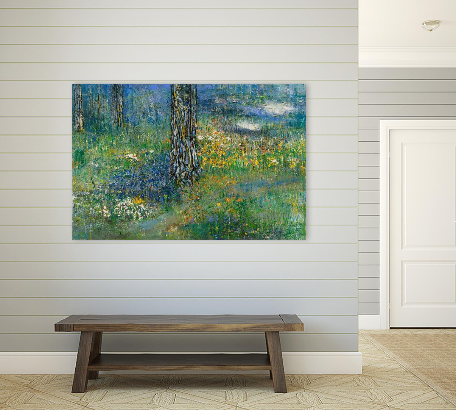 Spring Dreaming by Diane Lambin on GIANT ART - green abstract forest