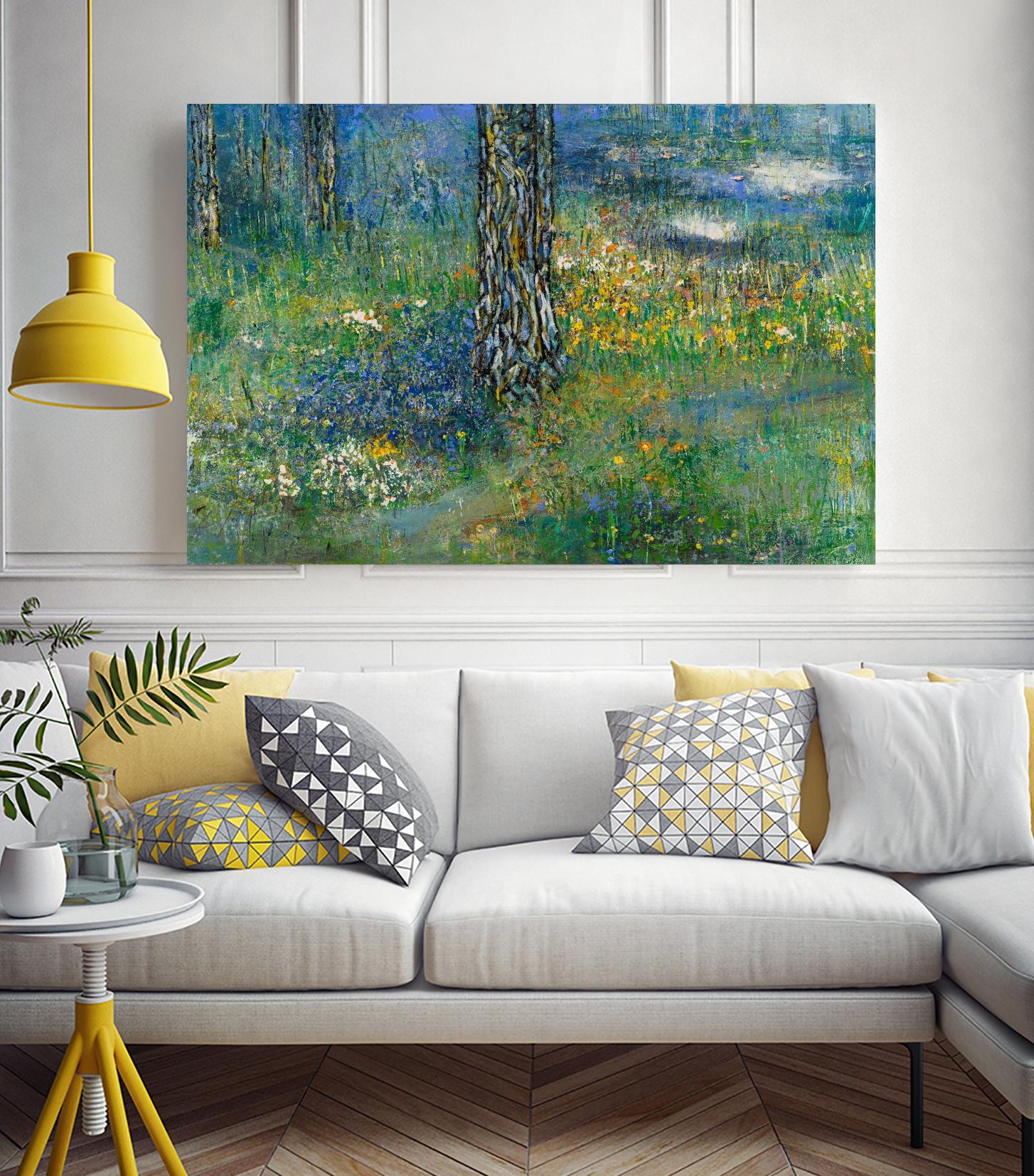 Spring Dreaming by Diane Lambin on GIANT ART - green abstract forest