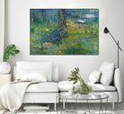 Guy L'heureux I by Diane Lambin on GIANT ART - green abstract forest