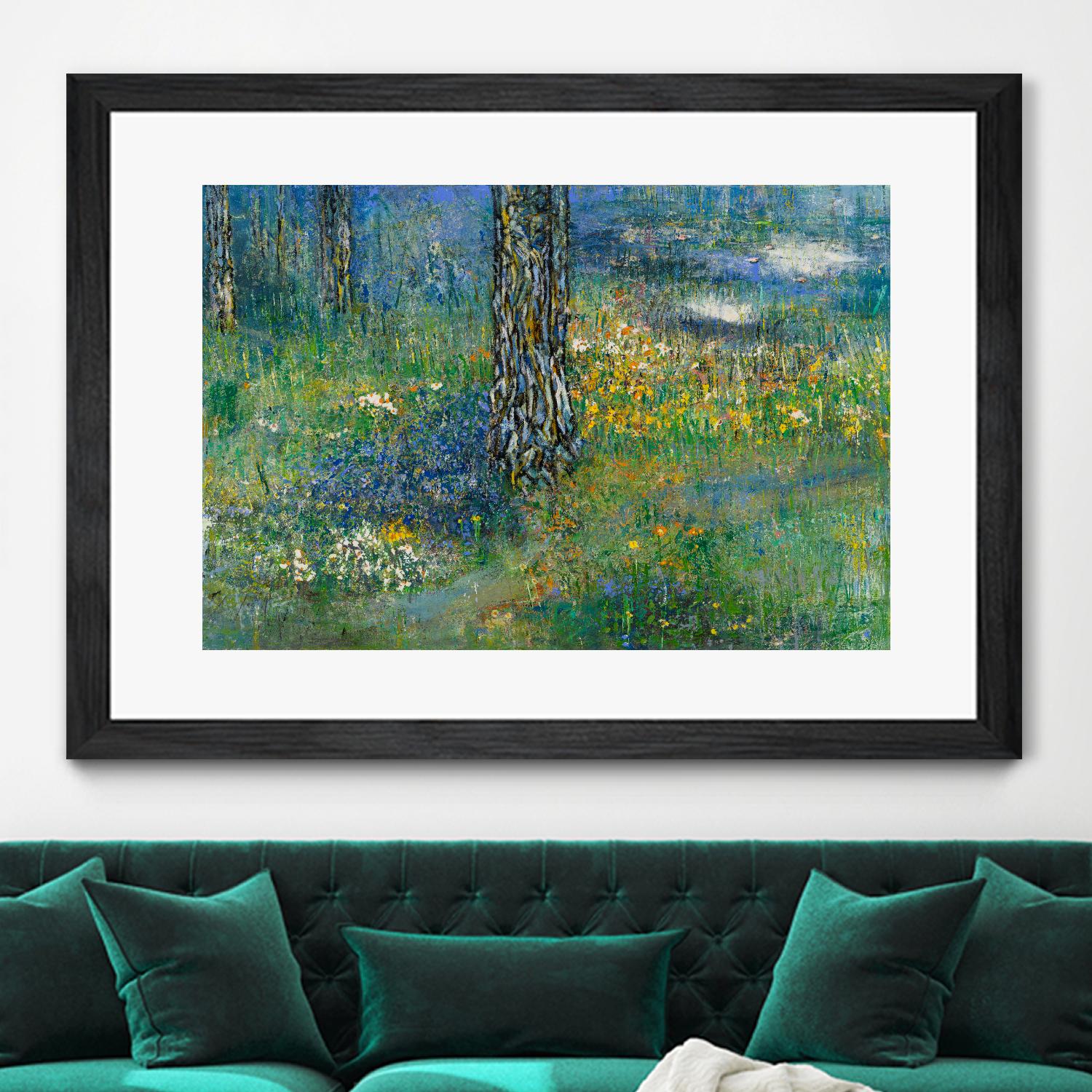 Spring Dreaming by Diane Lambin on GIANT ART - green abstract forest