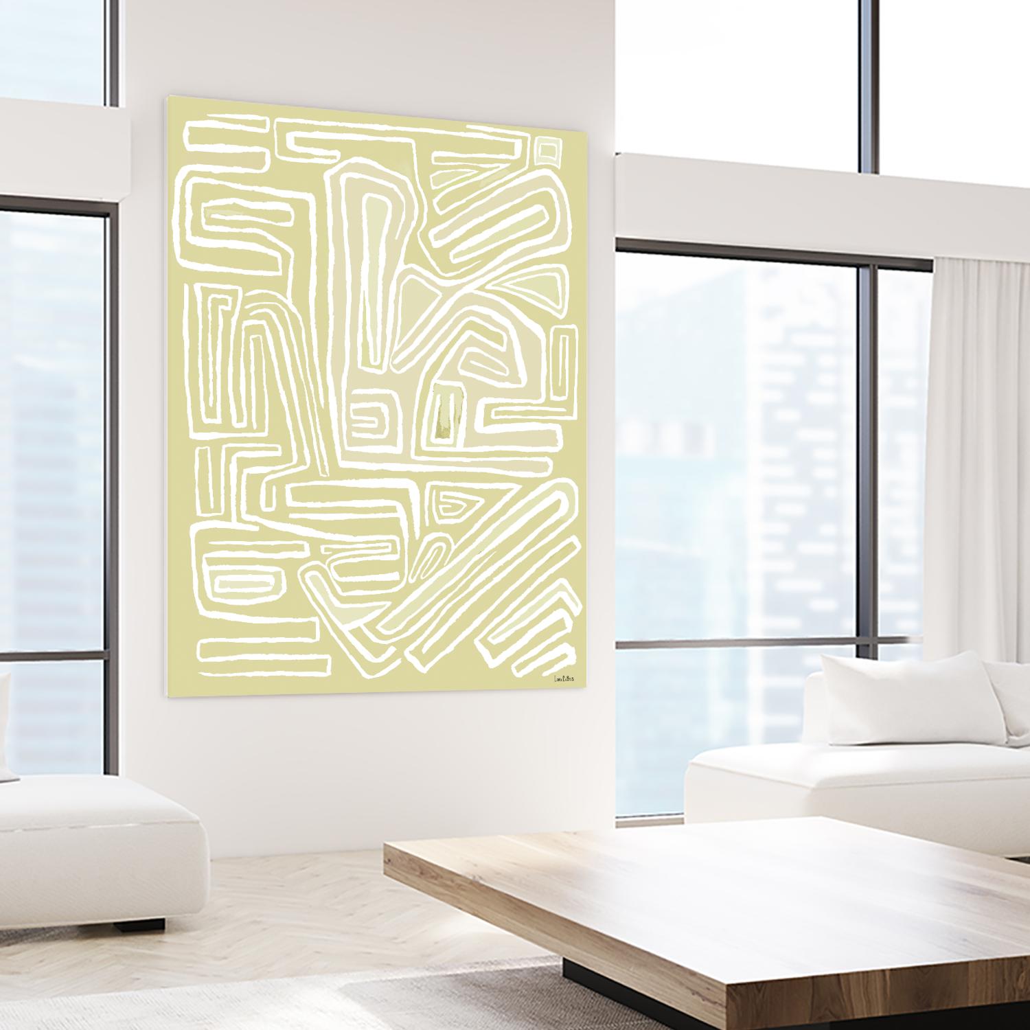 Centric - Beach - 19 by Lori Dubois on GIANT ART - beige linear pastel