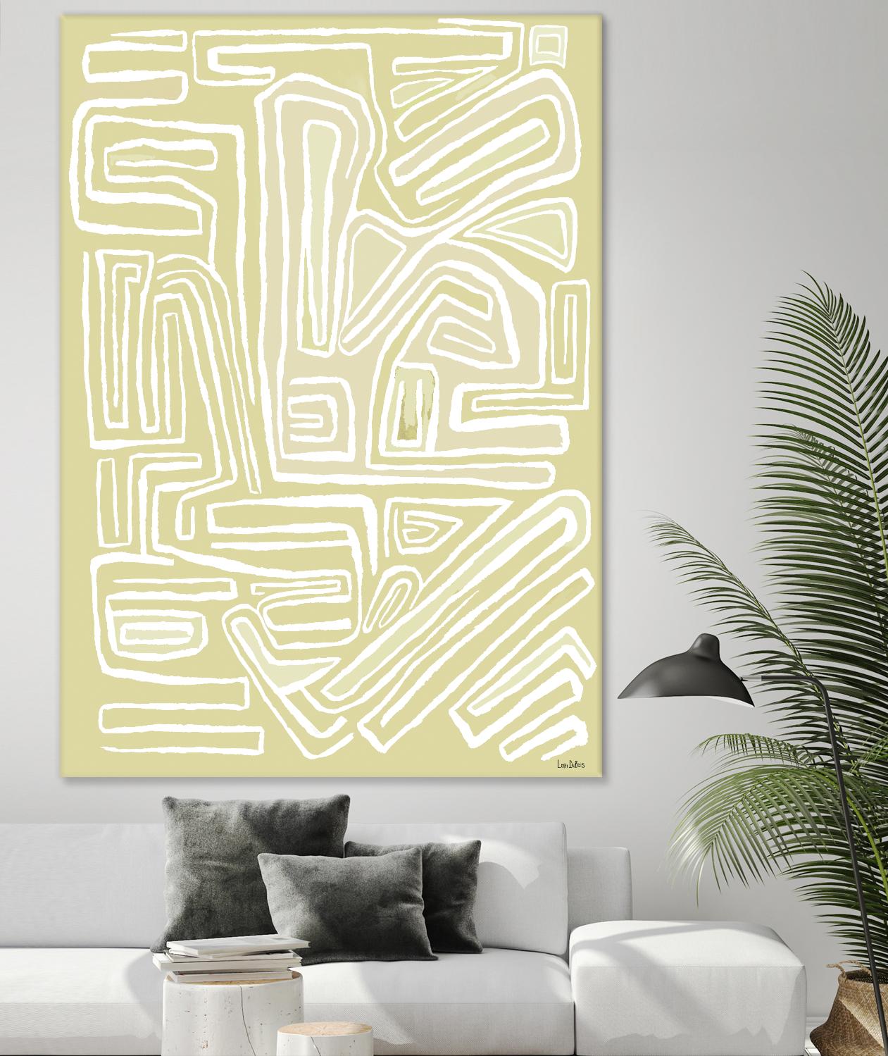 Centric - Beach - 19 by Lori Dubois on GIANT ART - beige linear pastel