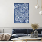 Centric - Blue - 14 by Lori Dubois on GIANT ART - blue linear monochrome