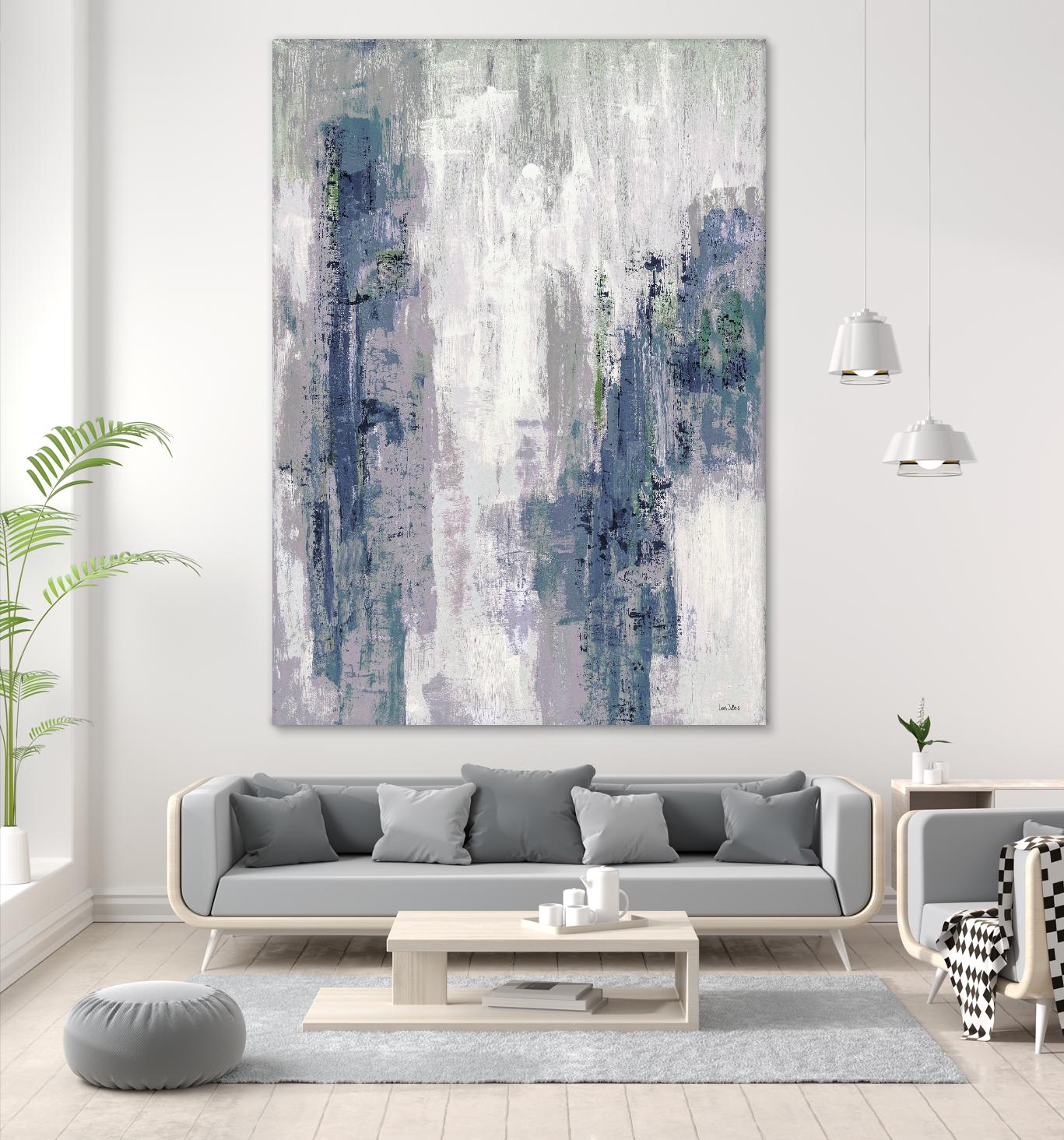 Blue Birch – Cool -3 by Lori Dubois on GIANT ART - blue abstract