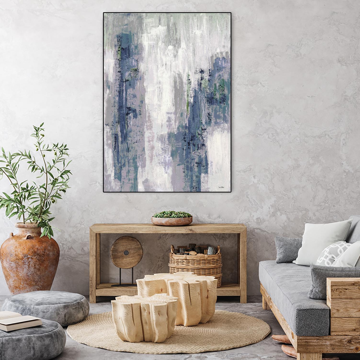 Blue Birch – Cool -3 by Lori Dubois on GIANT ART - blue abstract